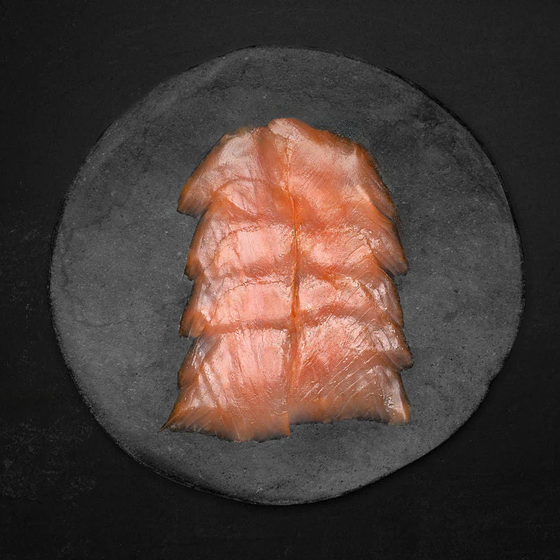 500 G. Skiveskåret koldrøget laks fra lokalt røgeri