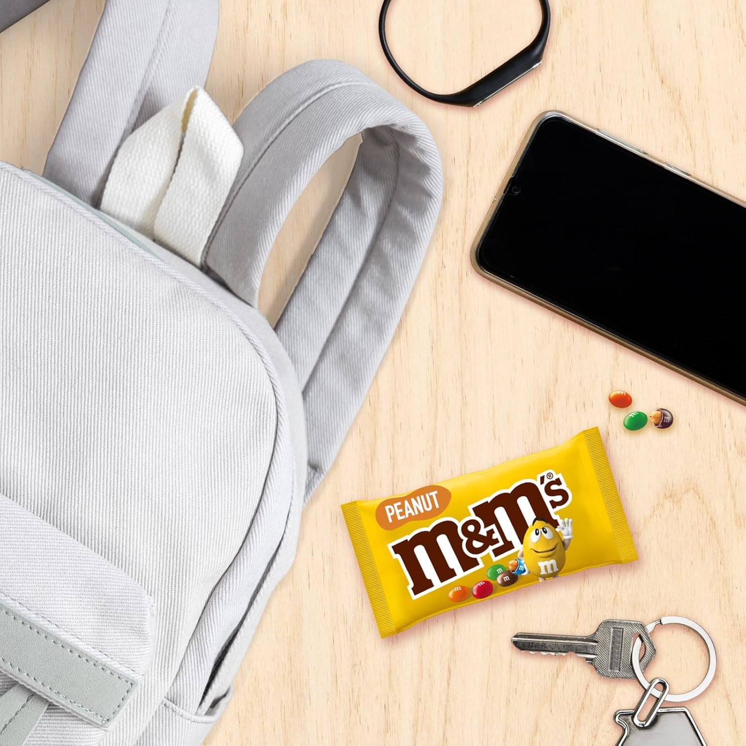 M&M's Peanut, chokolade stor pakke som chokolade, 24 x 45 g, jordnøddesmag chokoladelinser som slik, chokoladegave (1080 g) - Image 3